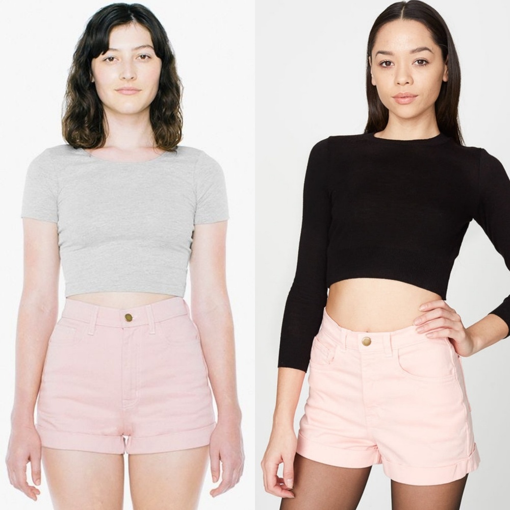 American Apparel Pink Denim Shorts (Original fit)